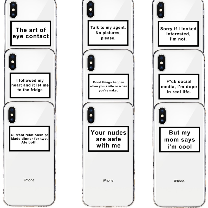 Compatible with Apple , Text transparent phone case