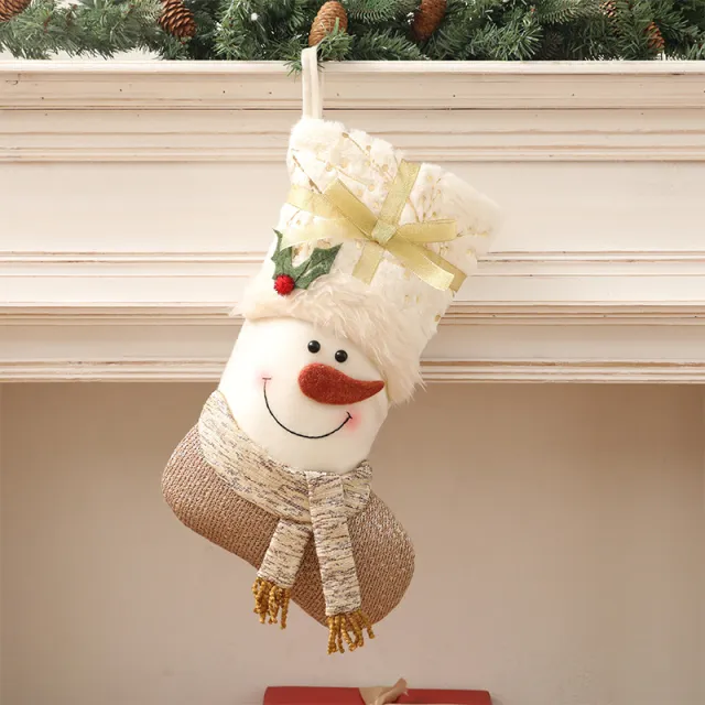 Nordic style white Christmas socks Snowman - Shop at LoveMi