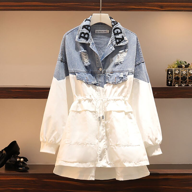 Denim patchwork jacket
