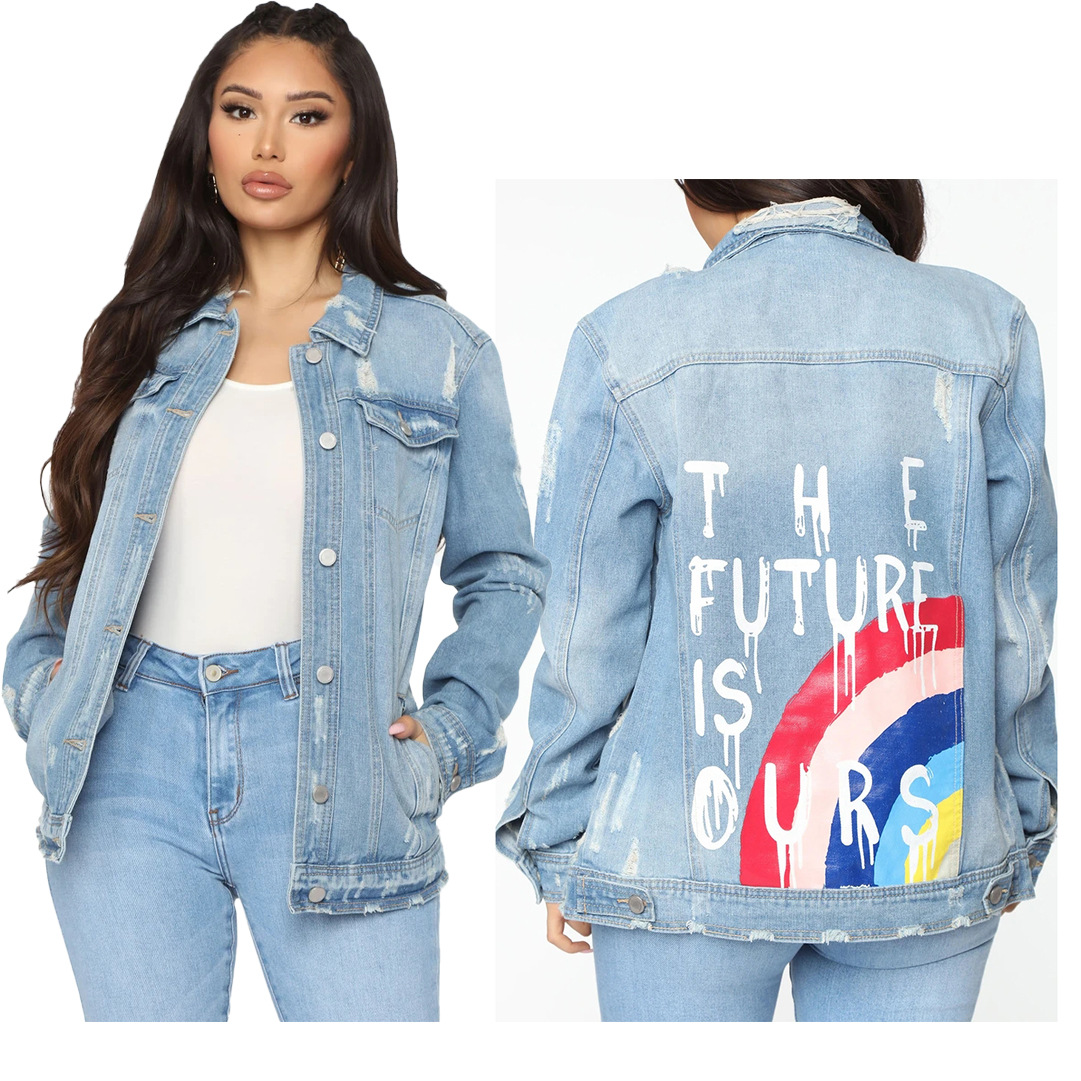 Hot sale women's denim coat
