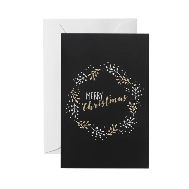 Black folding greeting card Garland - Shop at LoveMi