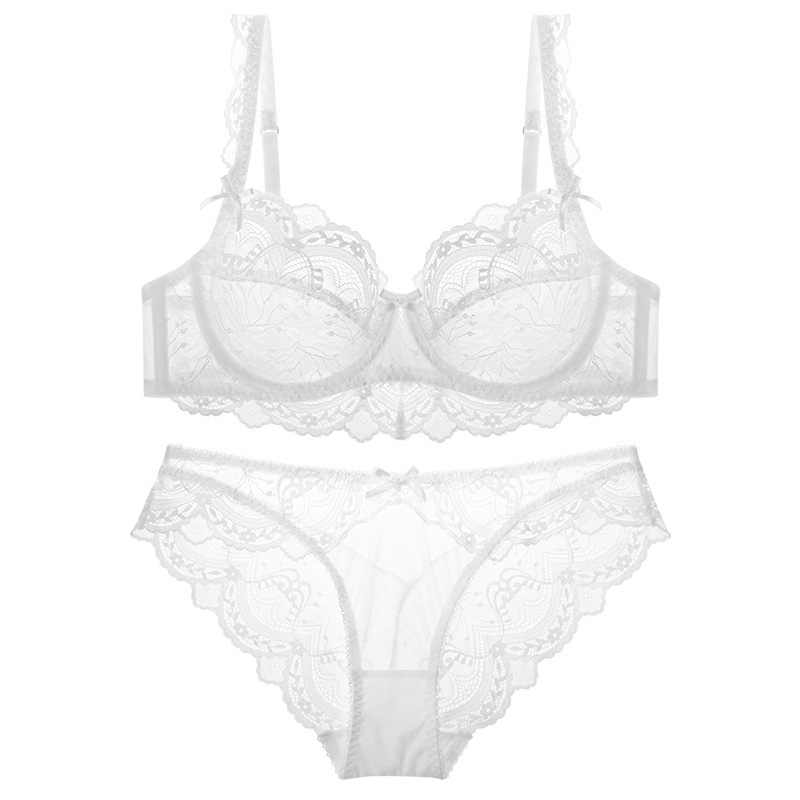 Ladies' Embroidery thin sponge freeThin Lace Bra Set — image 1
