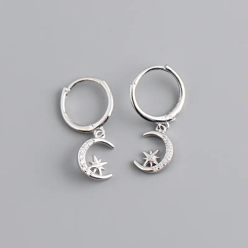 Star moon earrings