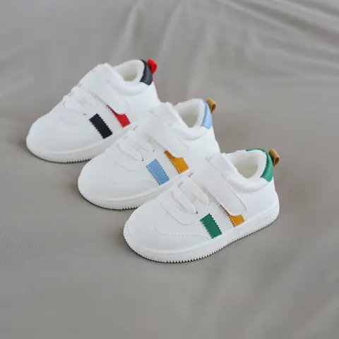 Little White Shoes Velcro Baby