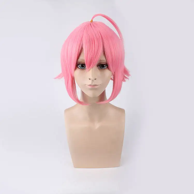 Pink upturned cosplay wig
