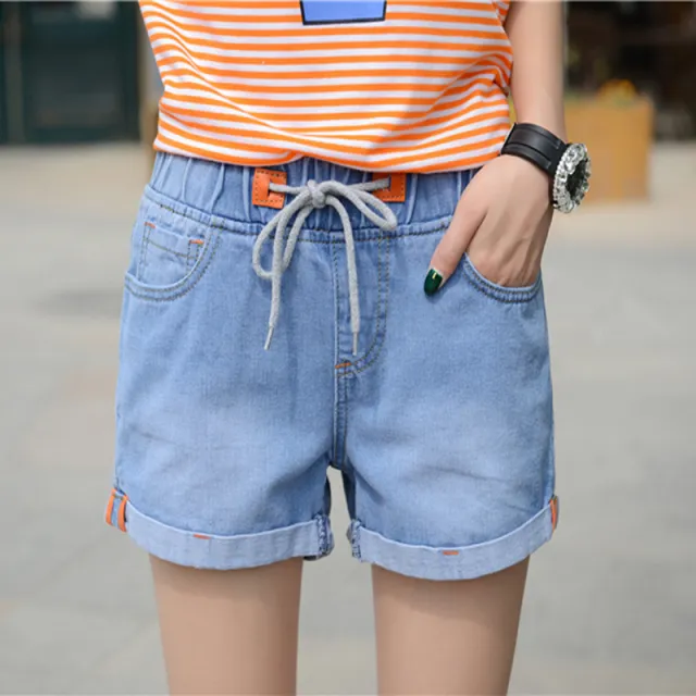 Women's denim shorts Light Blue - Shop at LoveMi