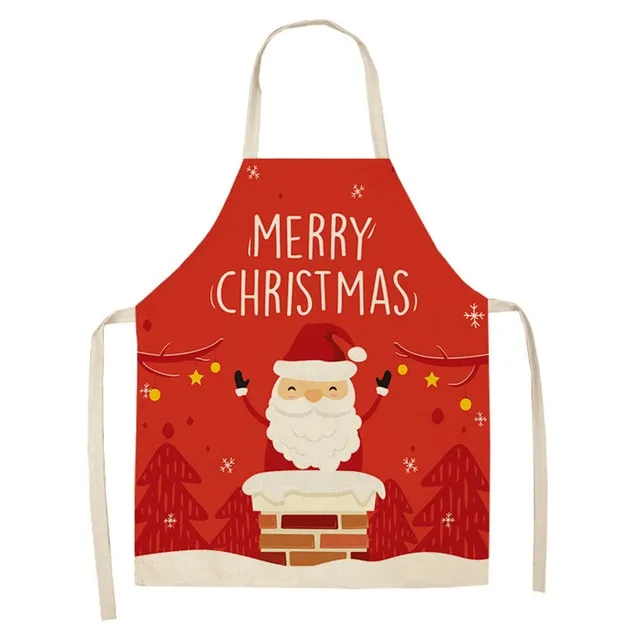 Cotton linen creative Christmas apron – image 3
