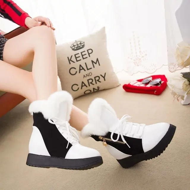 Fur snow boots White - Shop at LoveMi