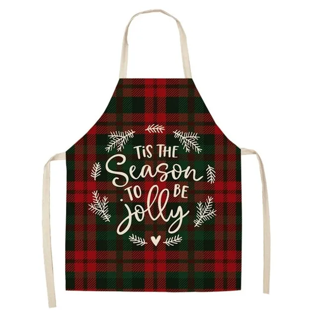 Cotton linen creative Christmas apron – image 4