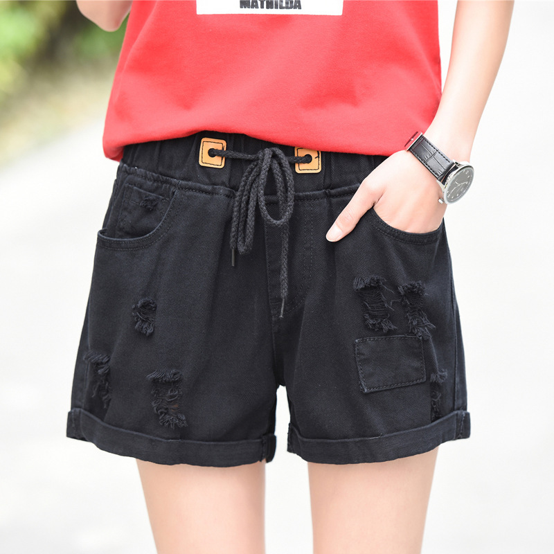 Women's denim shorts Black - Shop at LoveMi