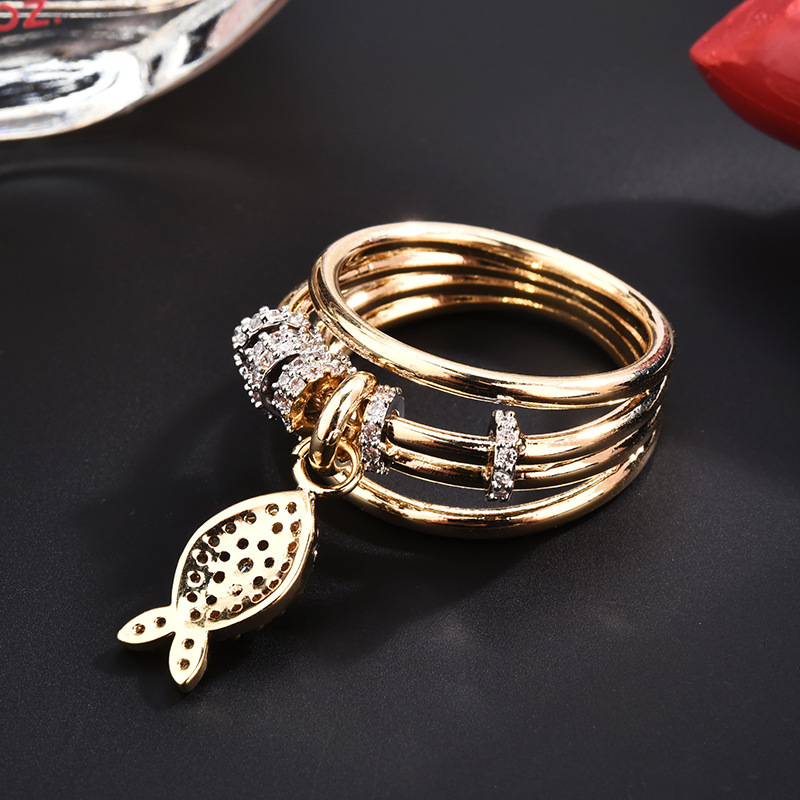 Multi-layer transfer ring French luxury index finger ring
