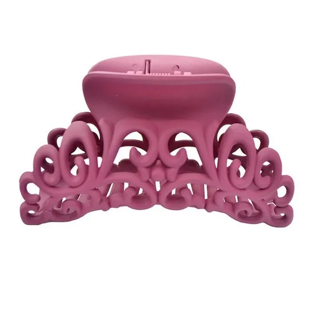 Women Plastic Hair Claw Clips Pink - Shop at LoveMi