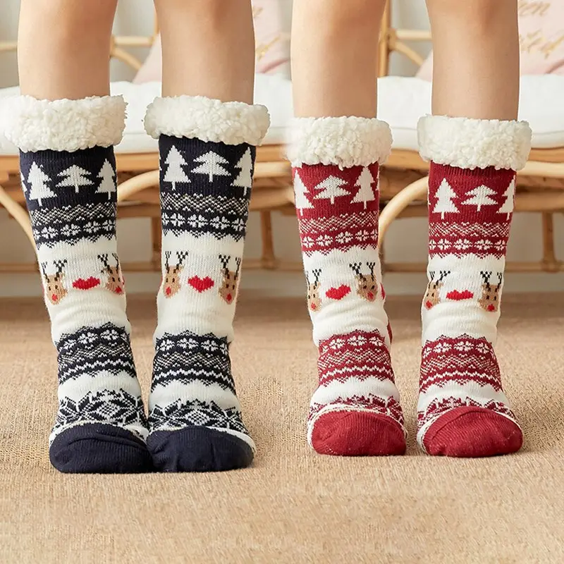 Christmas Socks Female Autumn and Winter Tube Floor
