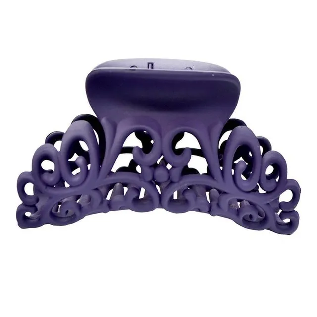 Women Plastic Hair Claw Clips Purple - Shop at LoveMi