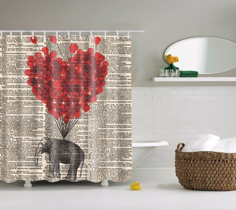 3D digital printing waterproof shower curtain - Bm46Color