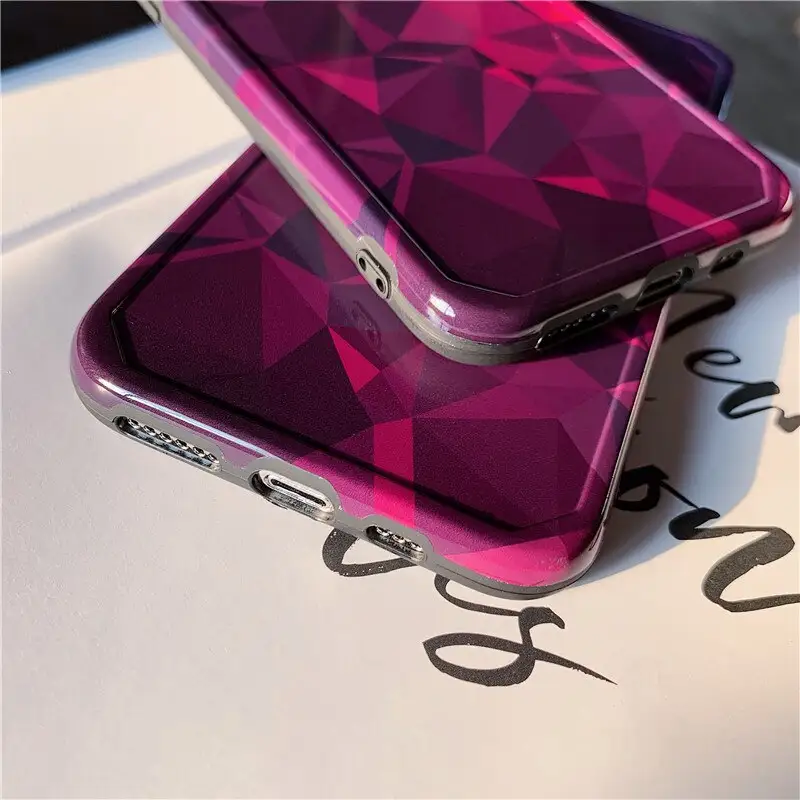 Purple rhombus phone case