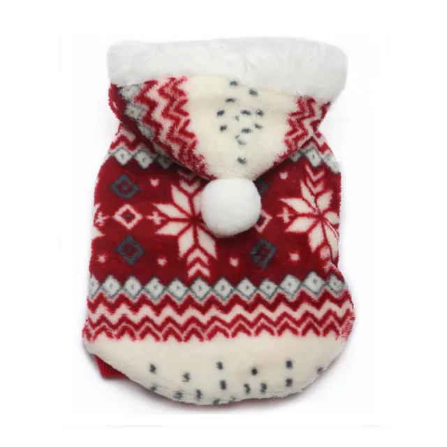 Dog two tone snowflake coat Red - Shop at LoveMi