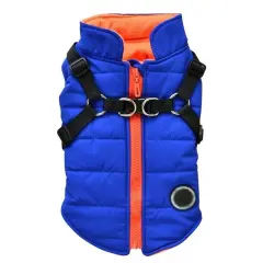 Dog zipper jacket - Blue - View 1