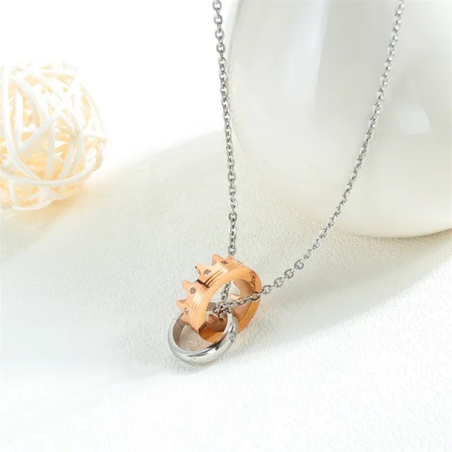 Crown Diamond Necklace Gold - Shop at LoveMi