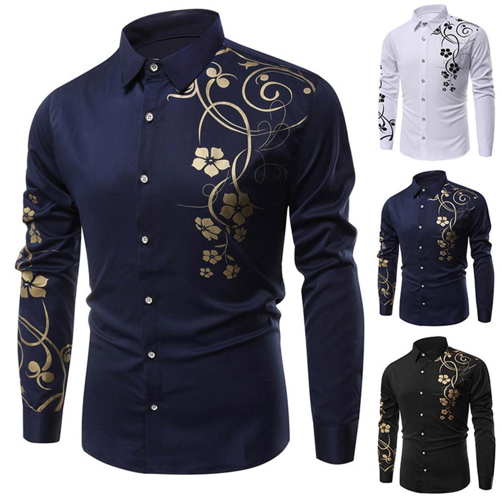 Title 5, Fashion Bauhinia Mens Long Sleeve Shirt