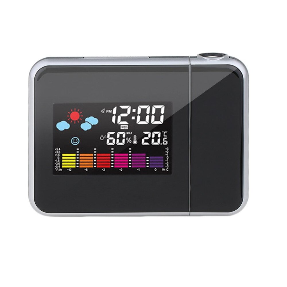 Title 4, Black digital projection alarm cloc