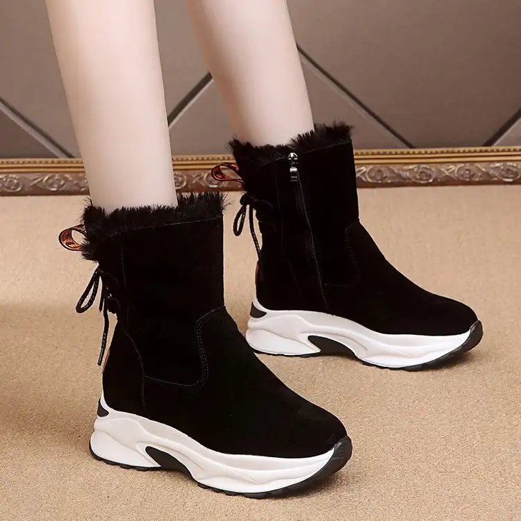 Thick-soled warm cotton shoes