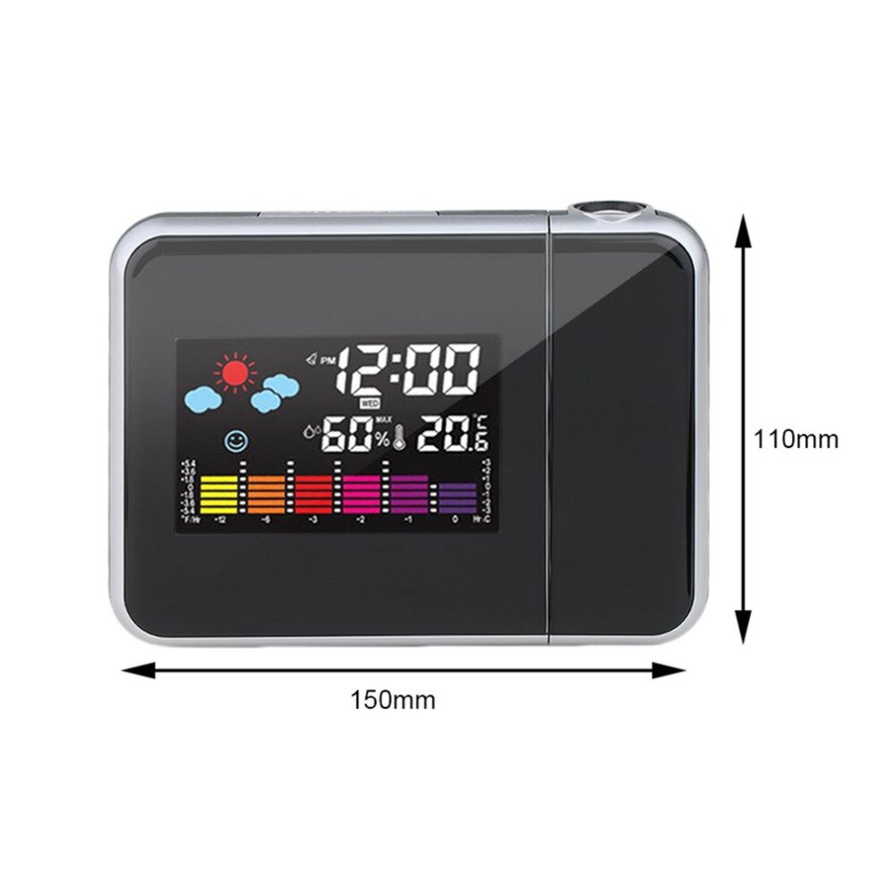 Title 3, Black digital projection alarm cloc