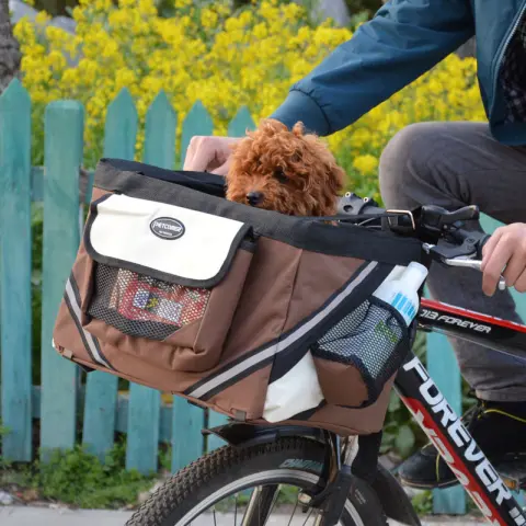 Pet Bicycle Carrier Cat Dog Bag Bike Removable Basket