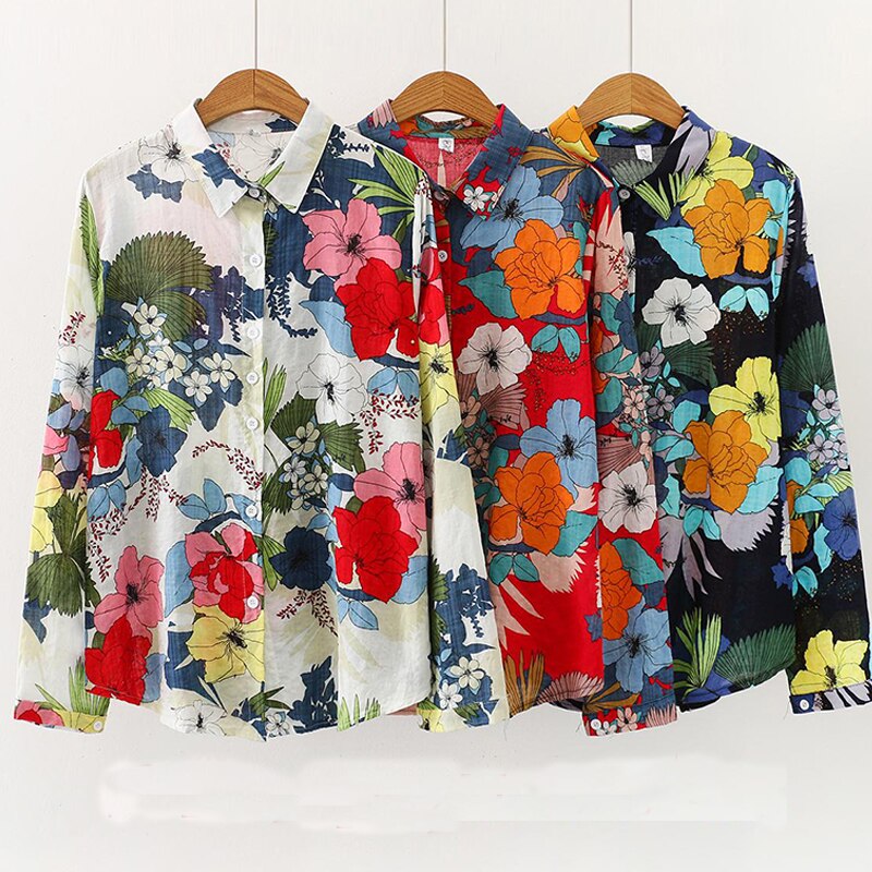 Women's floral print shirt