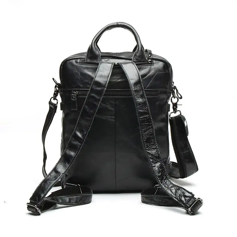Genuine leather men's backpack