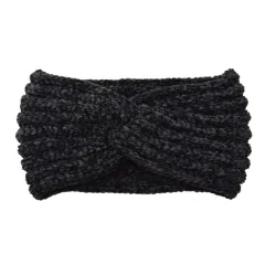 Knitted headband - Black - View 1