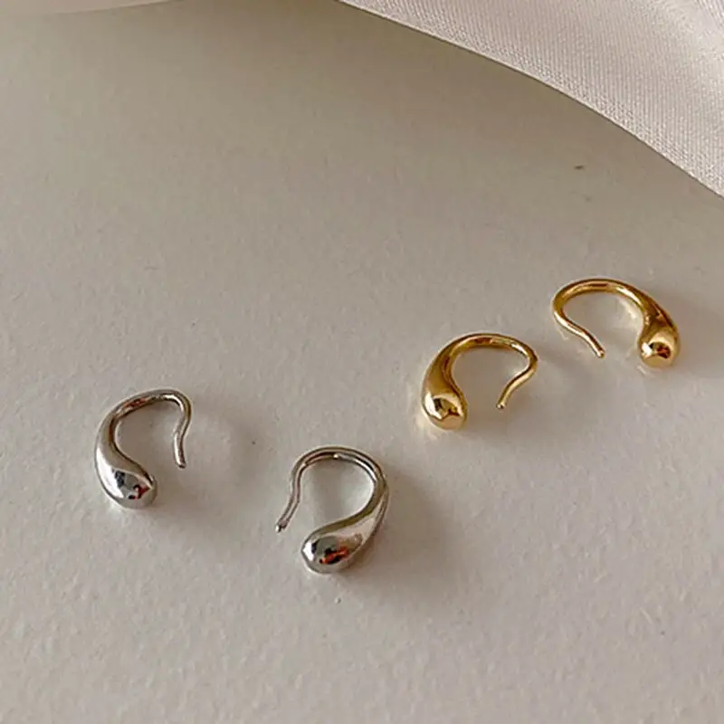 Cold wind small drop metal earrings