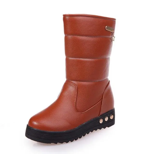 Plush padded snow boots Brown - Shop at LoveMi
