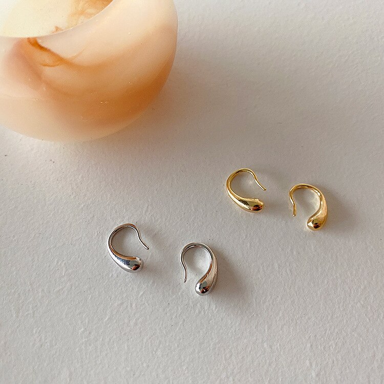 Cold wind small drop metal earrings