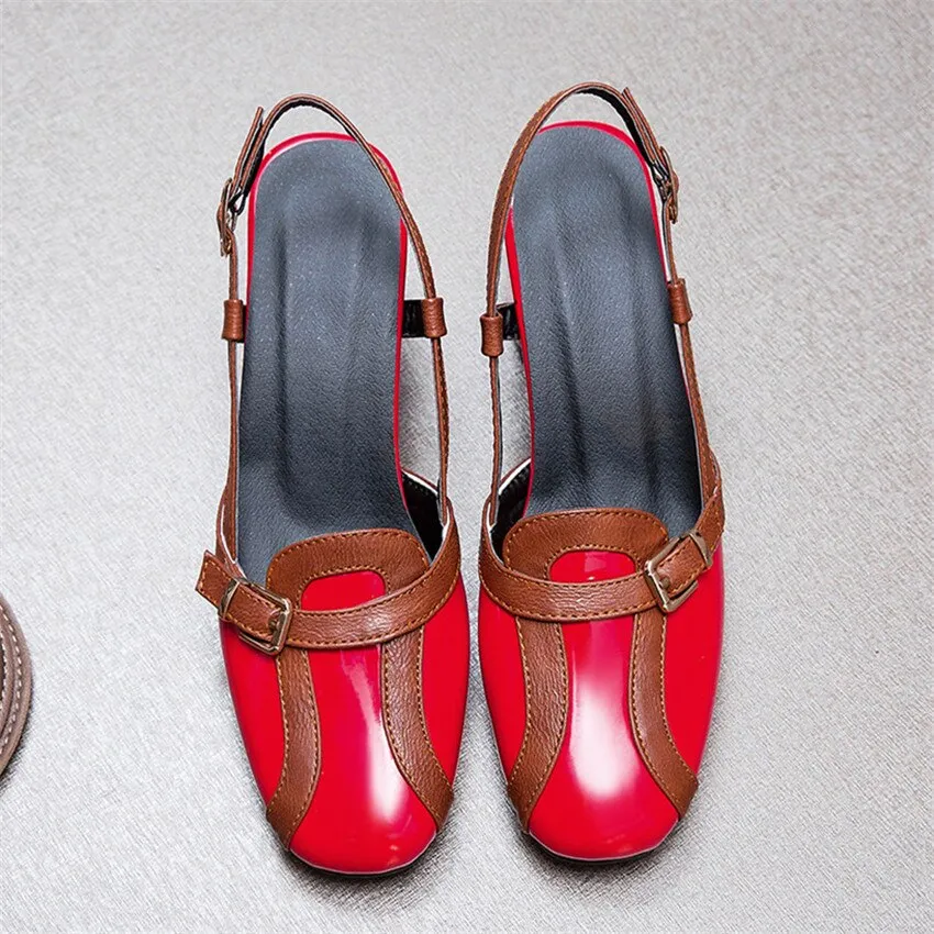 Retro trendy apricot women's shoes - Apricot