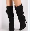 High heeled pointed mid boot Black - Shop at LoveMi