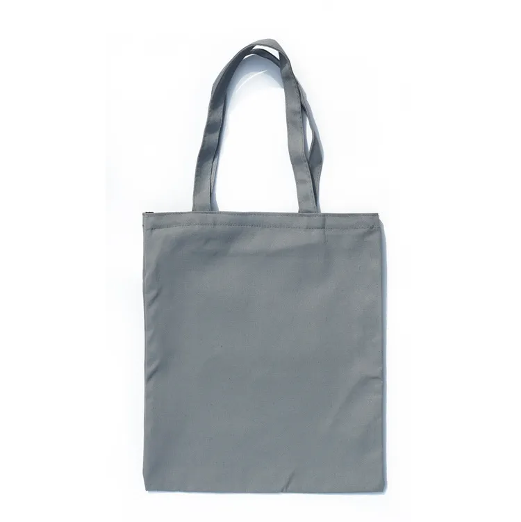 Solid canvas tote bag - Grey