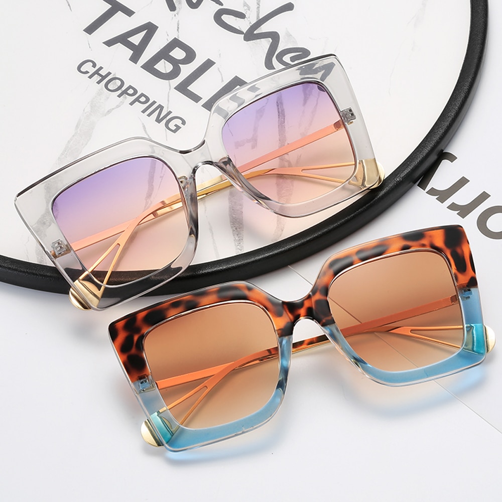 European style square frame sunglasses - Image 2