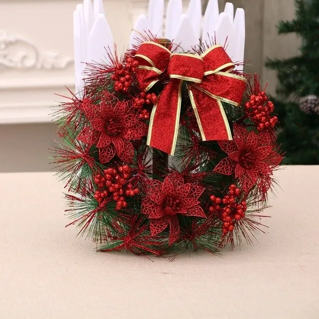 Christmas ornament garland - Red