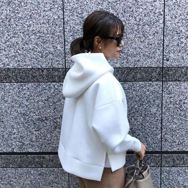 Short heavy sweater - White