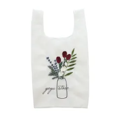 Net yarn embroidery transparent clutch - White - View 1