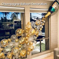 Birthday Party Aluminum Film Balloon Decoration - Golden - View 1