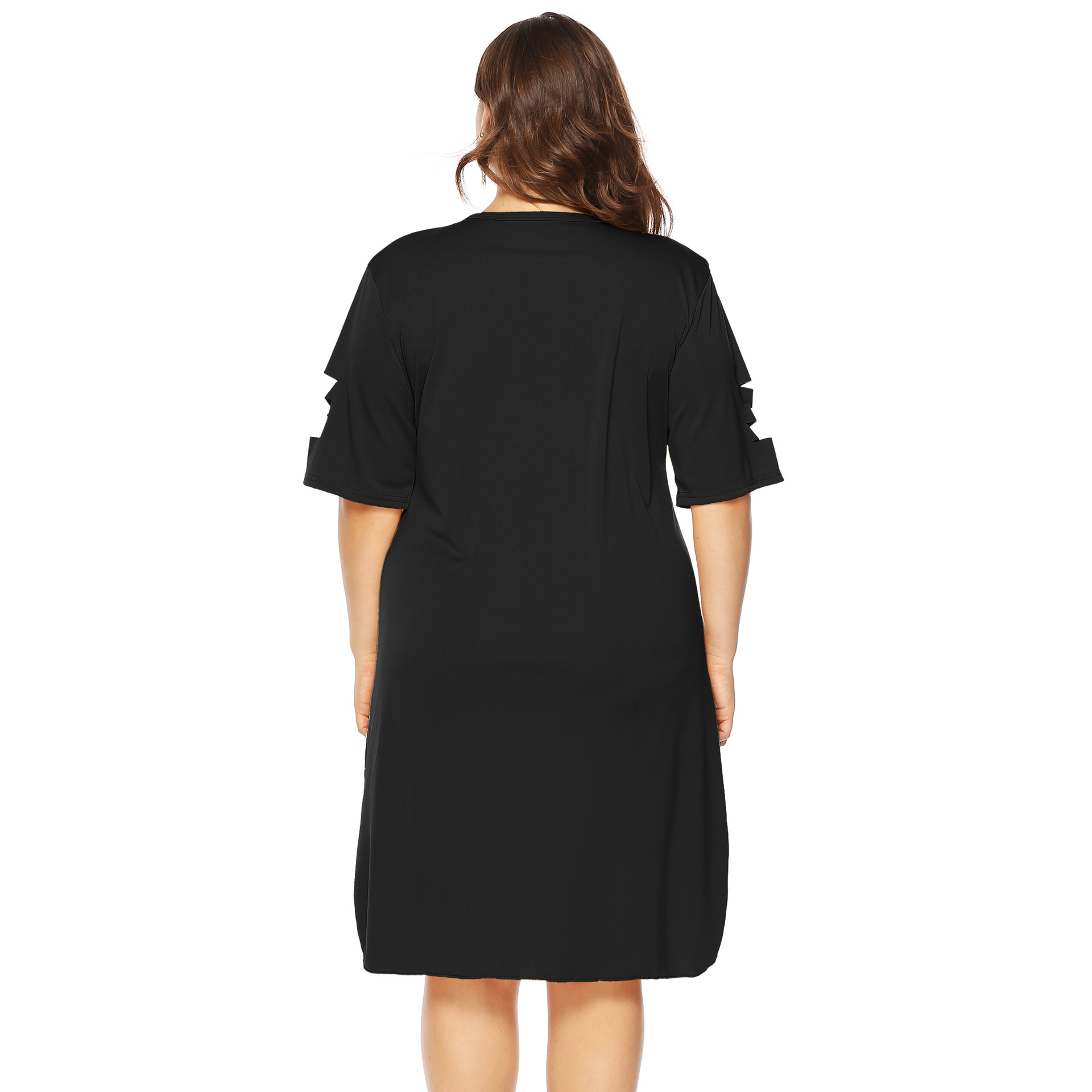 Hollow loose slit dress