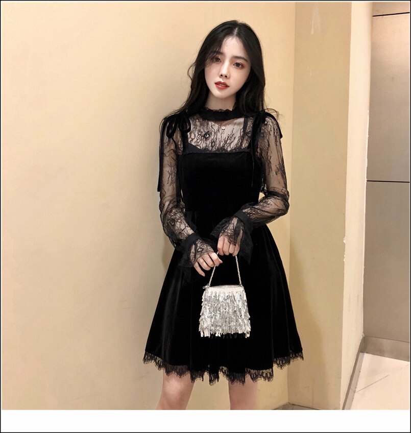 Two-piece sling a-line skirt suit