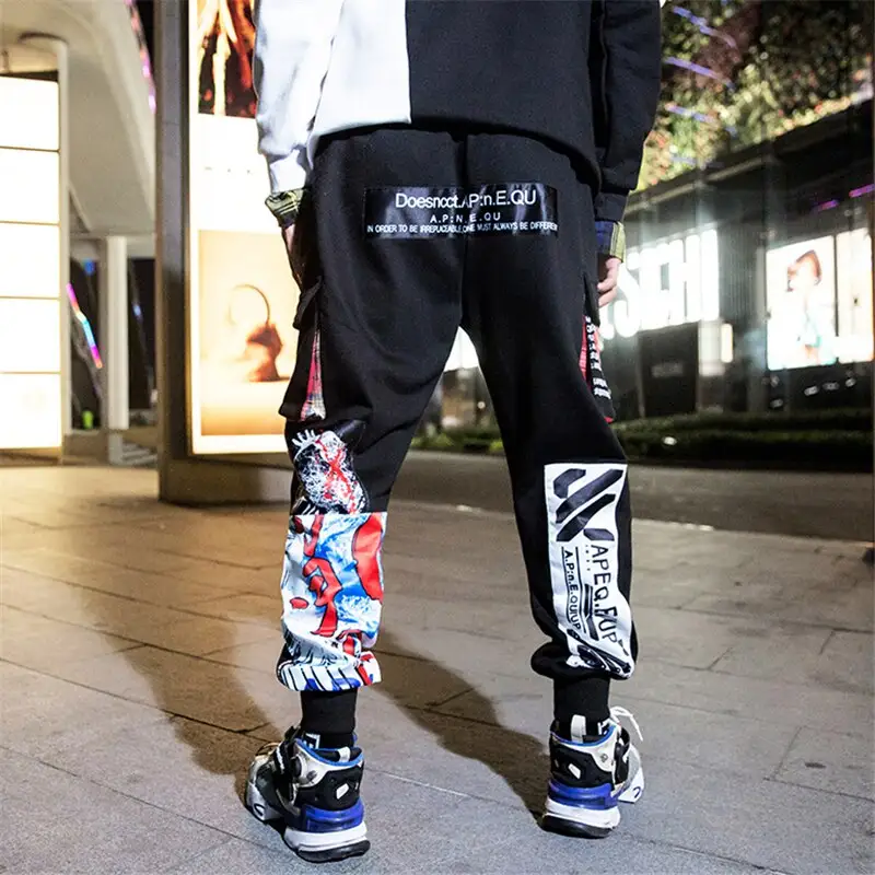Trendy hip-hop cropped pants