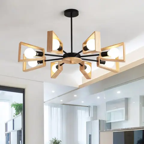 Solid Wood Bedroom Chandelier