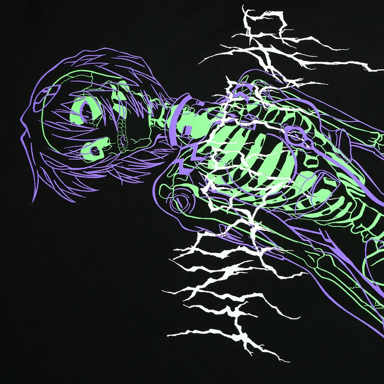 Skull print hooded sweatshirt