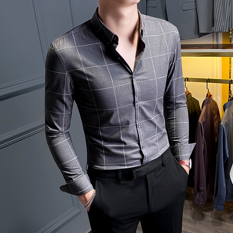 Men's Plaid Long Sleeve Shirt