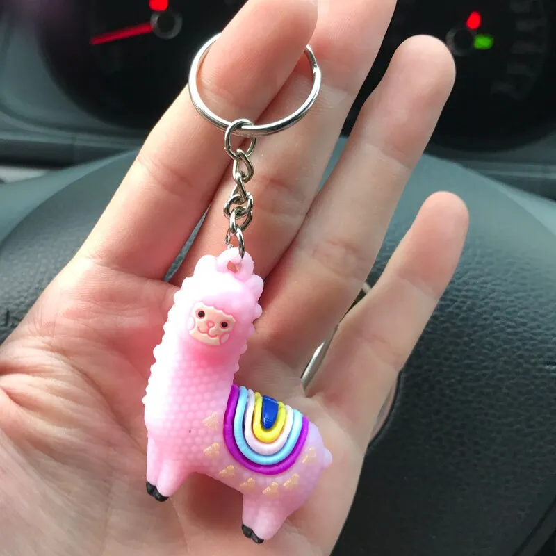 Alpaca keychain pendant - Pink
