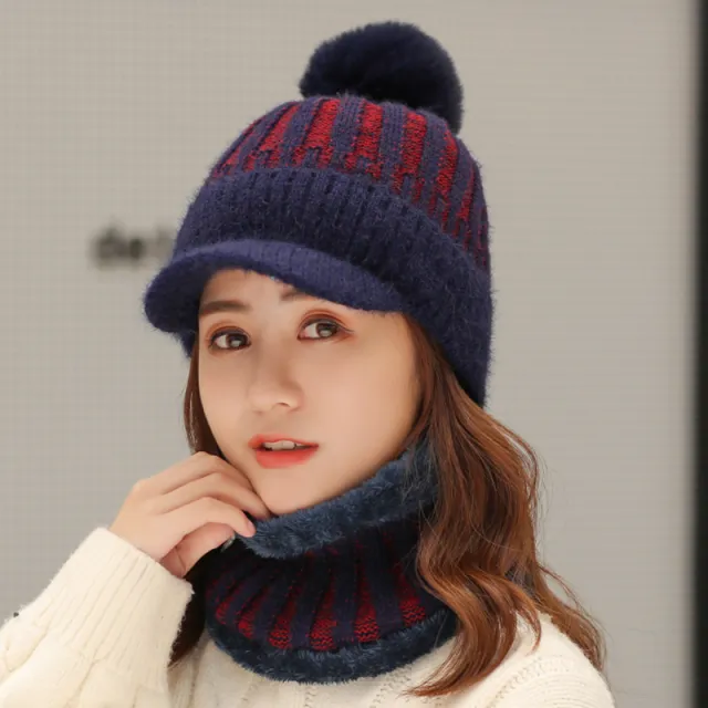 Women's winter warm hat Dark Blue - Shop at LoveMi